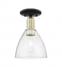 Bristol - 1 Light - 8 inch - Brushed Brass - Semi-Flush Mount
